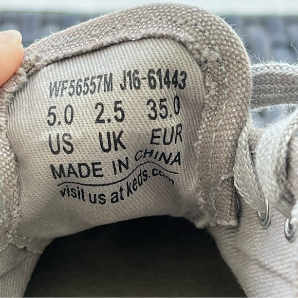 Keds Ortholite Metallic Gray Platform Canvas Shoes Women’s Size 5 - Picture 10 of 10